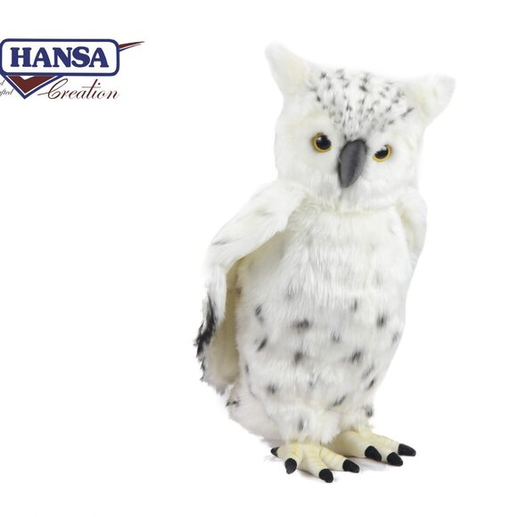 Hansa Handcrafted 16 Inch (41 CM)  Snow Owl Stuffed Animal Brand New w/ Tag - Picture 3 of 14